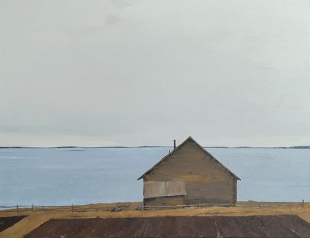 Илья Шанин (Картина, живопись - 
                  110 x 85 см) Снег сошел