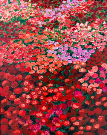 Анна Бухтиярова (Картина, живопись - 
                  40 x 50 см) Розовое поле