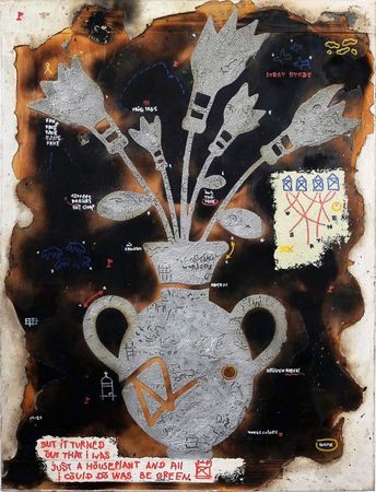 Александр Кипсóне (Картина, живопись - 
                  55 x 75 см) На пыльном подоконике