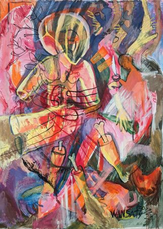 Татьяна Левченко (Картина, живопись - 
                  107 x 150 см) Седьмая смерть Ипатия Гангрского