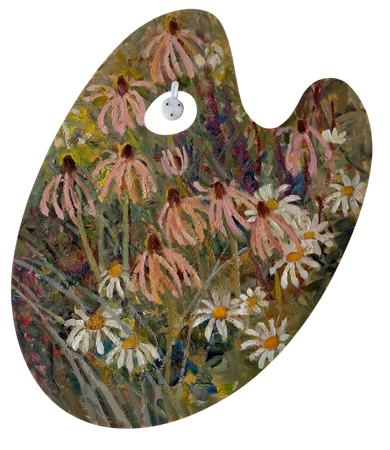 Залифа Хибатова (Картина, живопись - 
                  20 x 26 см) Цветущее