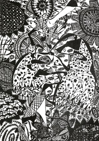 Ирина Шумская (Авторская графика - 
                  40 x 60 см) Фантазия