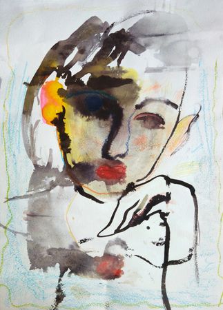 Людмила Кылыч (Авторская графика - 
                  29 x 42 см) Кто я?