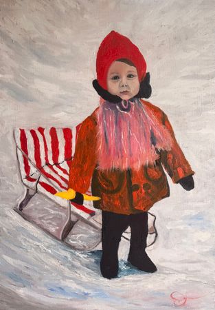 Егор Гауя (Картина, живопись - 
                  50 x 70 см) Зима