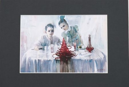 Ирина Дрозд (Графика цифровая (принты) - 
                  33 x 23 см) Студийная открытка "Малиновое Желе"
