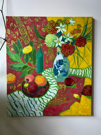 Алина Филимонова (Картина, живопись - 
                  60 x 70 см) Декоративный натюрморт