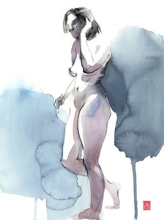 Виктория Севастьянова (Авторская графика - 
                  28 x 38 см) Ню 0103