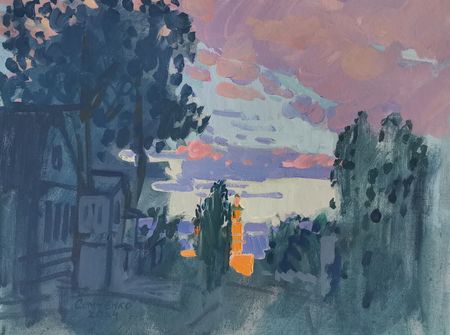 Ольга Семченко (Картина, живопись - 
                  42 x 32 см) Вечер в Елабуге