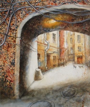 Анастасия Крушельницкая (Авторская графика - 
                  44 x 54 см) Арка