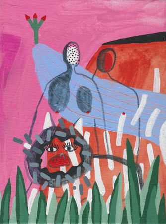 Лена Романовская (Авторская графика - 
                  15 x 20 см) Адам и Ева