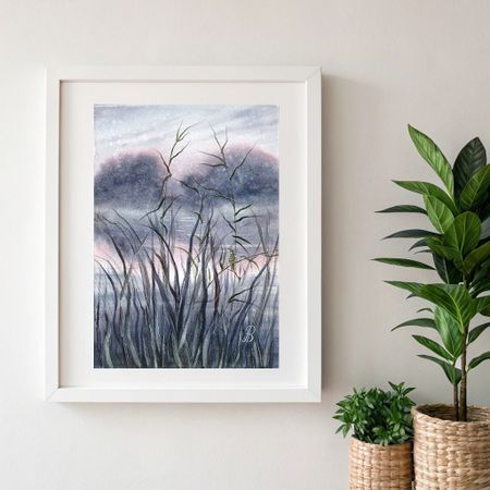 Алла Валежина (Авторская графика - 
                  30 x 42 см) Камышовка