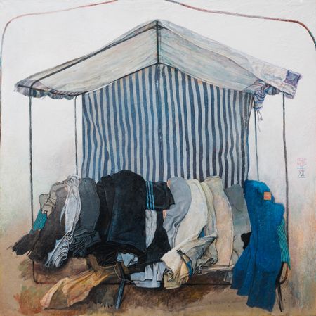 Егор Щаблыкин (Картина, живопись - 
                  70 x 70 см) Барахолка I