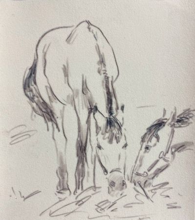 Надежда Воронцова (Авторская графика - 
                  19 x 22 см) На чужой каравай рот не разевай