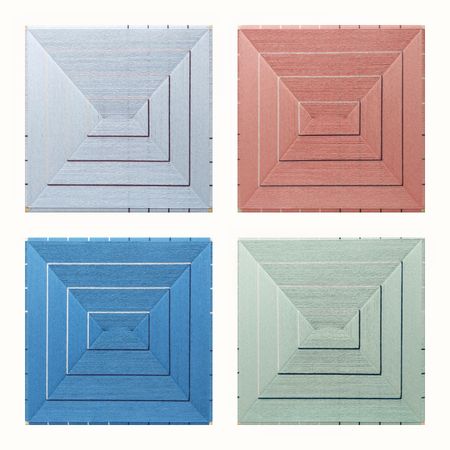 Надежда Денисова (Объект - 
                  40 x 40 см) Сет из четырех декоративных текстильных панно