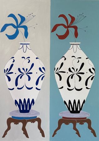 Аня Кармалита (Картина, живопись - 
                  90 x 125 см) Same, but different