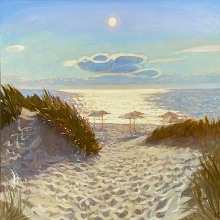 Алексей Кротов (Картина, живопись - 
                  100 x 100 см) Солнечные дюны Янтарного пляжа