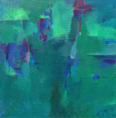 Анастасия Георгиевская (Картина, живопись - 
                  48 x 48 см) GREEN 8