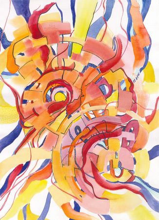 Елена Ширяева (Авторская графика - 
                  30 x 40 см) Пламя