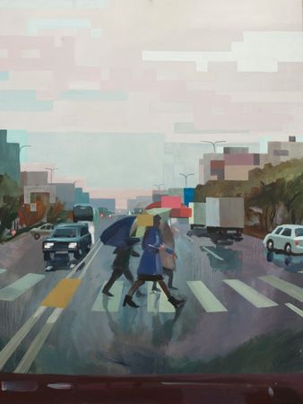 Анна Мельниченко (Картина, живопись - 
                  90 x 120 см) Проспект