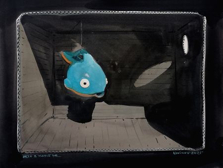 Андрей Новиков (Авторская графика - 
                  40 x 30 см) Эпилог