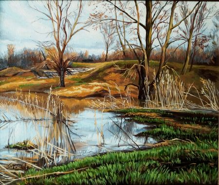 Дарья Палагина (Картина, живопись - 
                  60 x 50 см) Первая трава