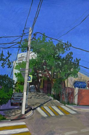 Алена Сокольникова (Авторская графика - 
                  27 x 40 см) Геленджик