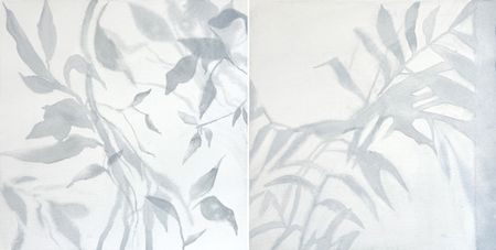 Нина Долгополова (Авторская графика - 
                  75 x 37.5 см) Диптих "Тени"