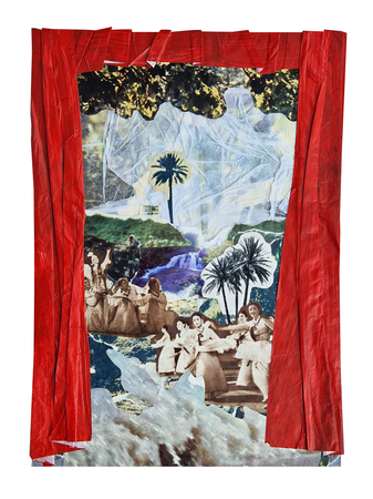 Валерия Финина (Коллаж / ассамбляж - 
                  21 x 30 см) Сад