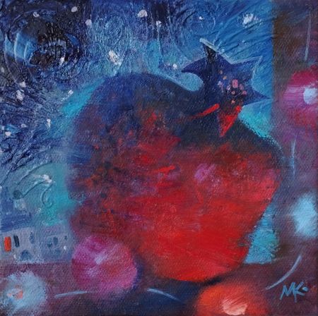 Мария Князева (Картина, живопись - 
                  20 x 20 см) Гранат