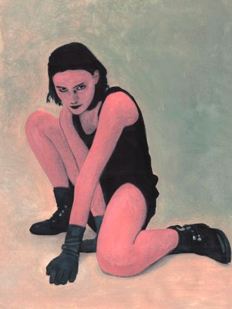 Nickie Zimov (Картина, живопись - 
                  50 x 70 см) project #10