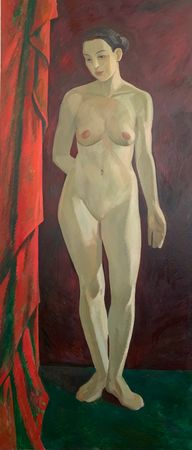 Елизавета Тульчинская (Картина, живопись - 
                  82.5 x 188.5 см) Обнаженная модель