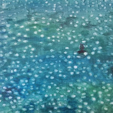 Надежда Прадес (Картина, живопись - 
                  24 x 24 см) Блики на воде