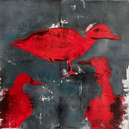 Лена Троянская (Картина, живопись - 
                  40 x 40 см) Chicks