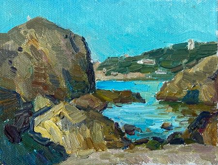 Илья Хахарев (Картина, живопись - 
                  24 x 18 см) Утро на море