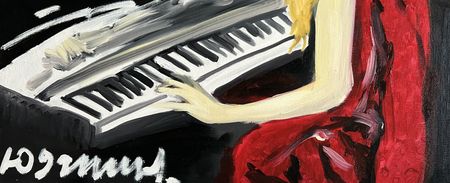 Юджин (Картина, живопись - 
                  70 x 30 см) Пианино