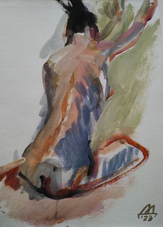 Диана Дербеденева (Авторская графика - 
                  30 x 42 см) Ню