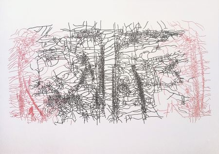 Анастасия Левина (Авторская графика - 
                  100 x 70 см) Встреча рыбаков на берегу Неаполитанского залива