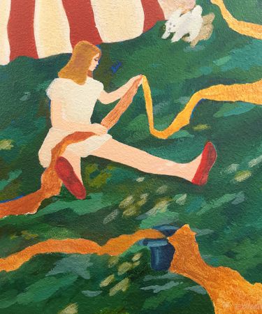 Елена Хасанова (Картина, живопись - 
                  25 x 30 см) Ассистент