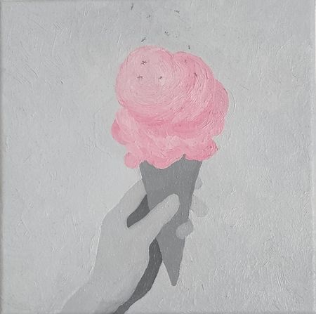 Янина Мутуль (Картина, живопись - 
                  20 x 20 см) Радость