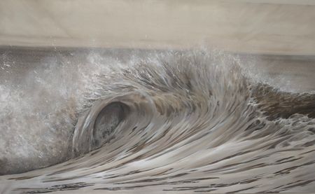 Мила Bezú (Картина, живопись - 
                  100 x 60 см) Wave in sepia