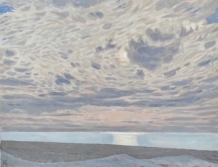 Алексей Кротов (Авторская графика - 
                  38 x 29 см) На берегу Балтийского моря