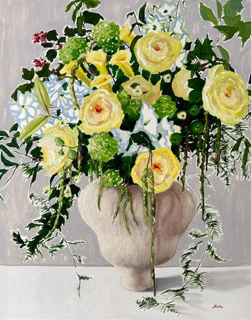 Катерина Брайко (Картина, живопись - 
                  80 x 100 см) Желтое с зеленым