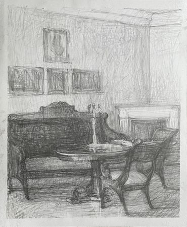 Анастасия Давыдова (Авторская графика - 
                  30 x 40 см) Тригорское