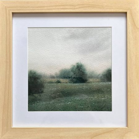 Ангелина Иванова (Авторская графика - 
                  23 x 23 см) Пейзаж летний