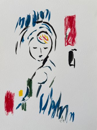 Дарья Илюхина (Авторская графика - 
                  30 x 40 см) Юная дева