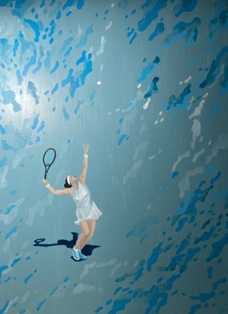 Виктория Никулочкина (Картина, живопись - 
                  50 x 70 см) Первая ракетка мира