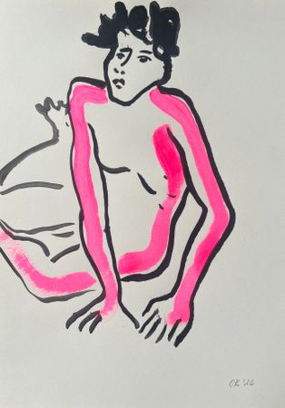 Ольга Кожевникова (Авторская графика - 
                  21.1 x 29.8 см) Максим