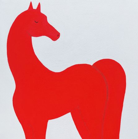 Оливия Лем (Картина, живопись - 
                  20 x 20 см) Конь