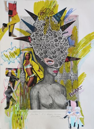 Наталья Лотарева (Коллаж / ассамбляж - 
                  40 x 53.5 см) Pop-Art