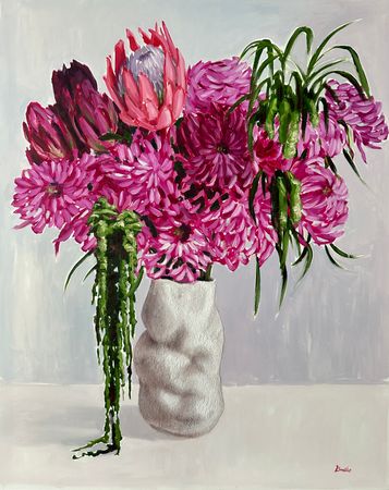 Катерина Брайко (Картина, живопись - 
                  80 x 100 см) Фуксия с зеленью